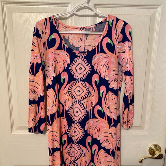 Lilly Pulitzer Flamingo Dress - Picture 1 of 3